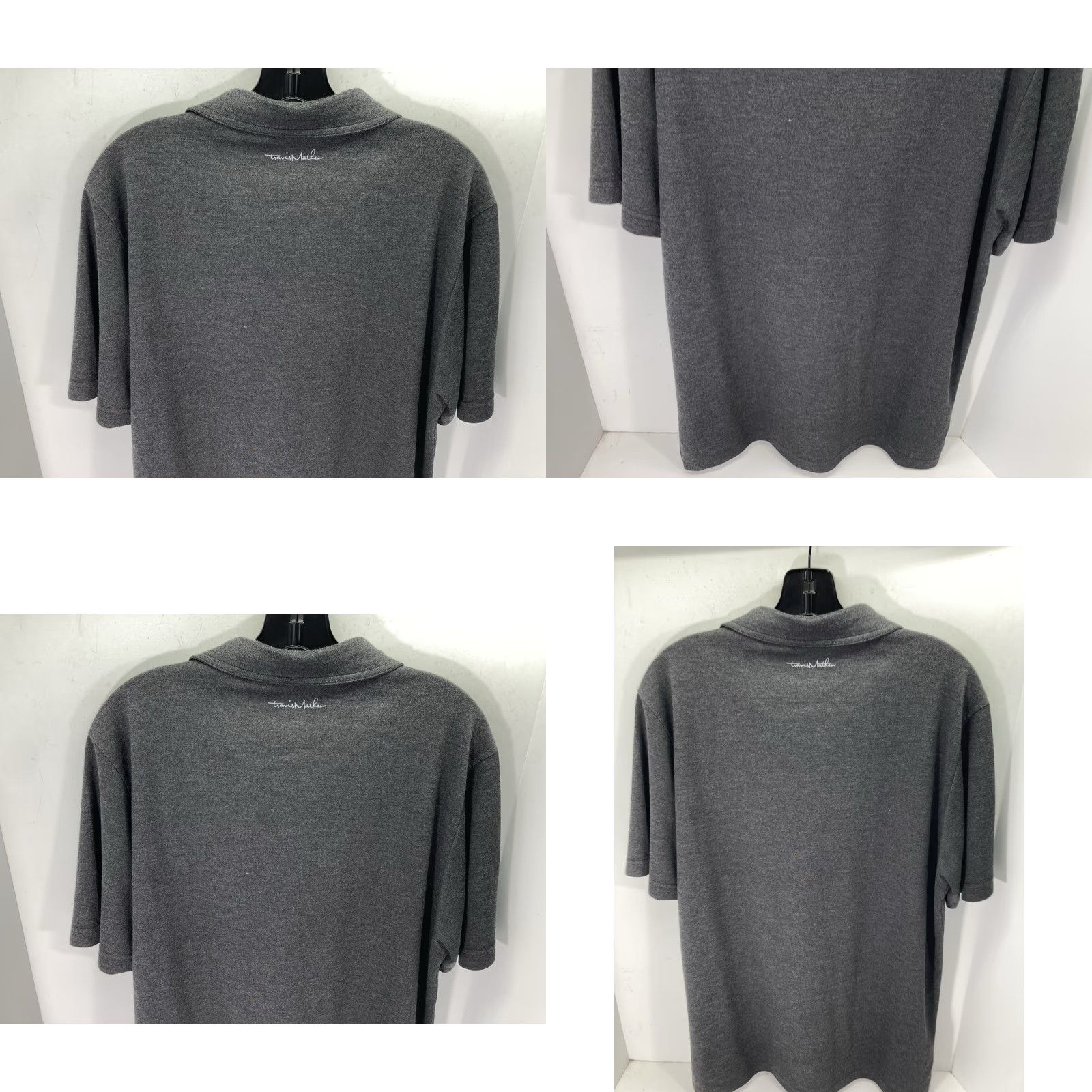 Vintage Travis Matthew Polo Shirt Men Large Dark Gray Short Sleeve Pullover Pocket Golf Shirt Slim Fit Size US L / EU 52-54 / 3 - 8 Thumbnail