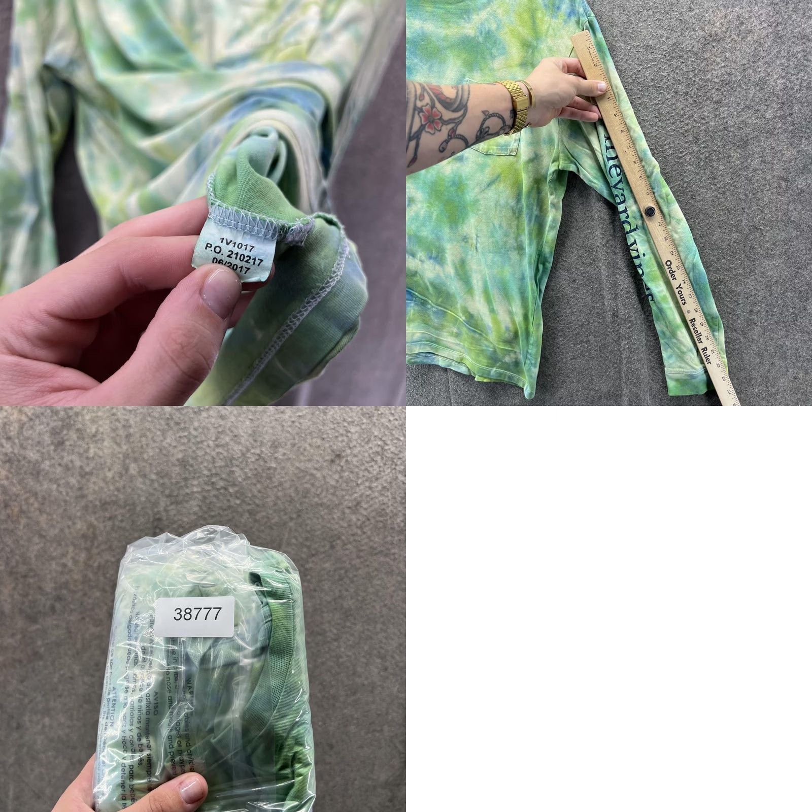 Vineyard Vines Vineyard Vines Shirt Mens Medium Green Tie Dye Whale Pocket Long Sleeve Graphic Shirt Size US M / EU 48-50 / 2 - 8 Thumbnail