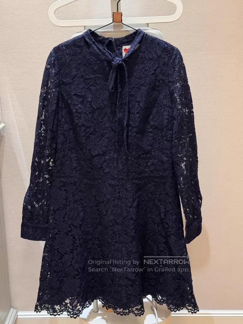 Valentino Valentino Lace dress dark blue Size M / US 6-8 / IT 42-44 - 1 Thumbnail