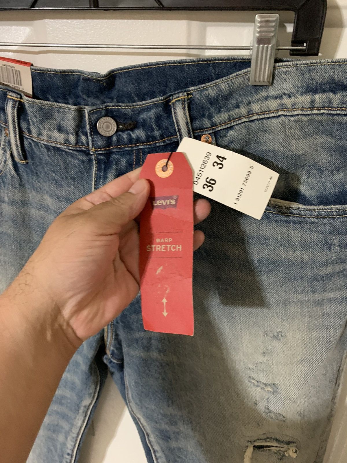 Levi's Warp Stretch straight leg jeans nwt 98.00 Size US 36 / EU 52 - 6 Thumbnail