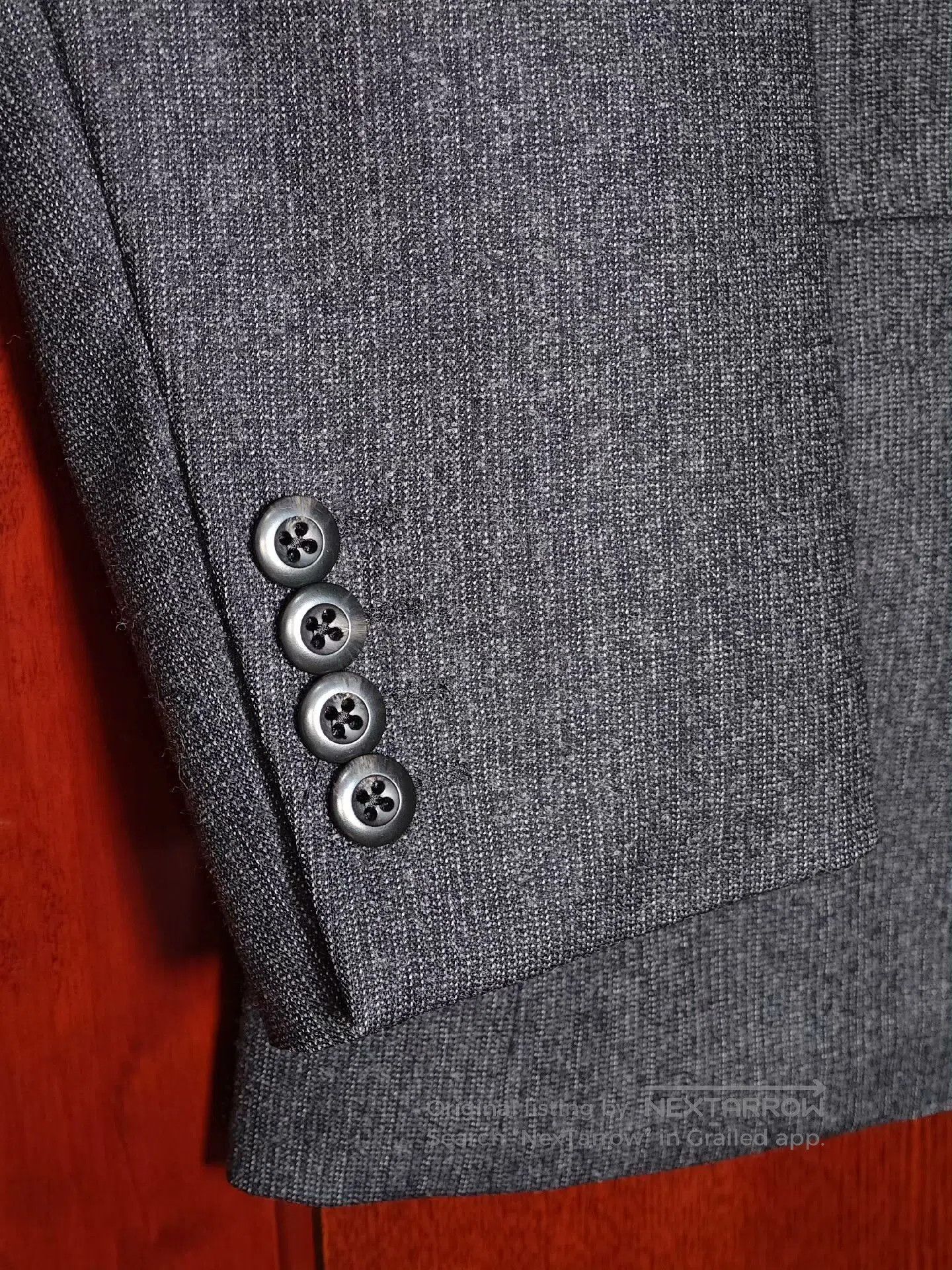 Japanese Brand Italian Custom Wool Suit with Stripes. Size US M / EU 48-50 / 2 - 8 Thumbnail