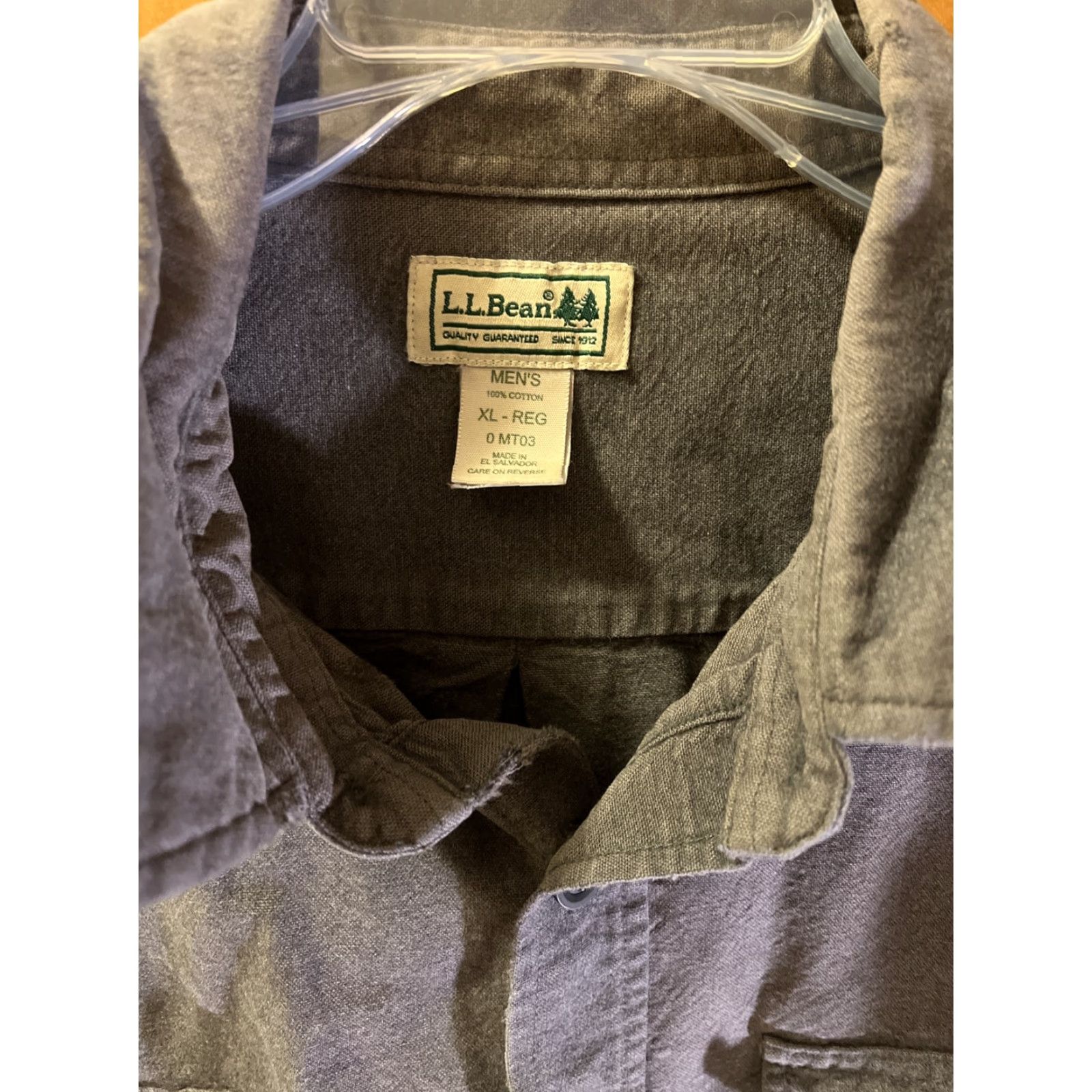 Vintage VINTAGE L.L. Bean Men's Gray Chamois Long Sleeve Button-Down Shirt XL Heavyweight Casual Fall Winter Size US XL / EU 56 / 4 - 2 Thumbnail