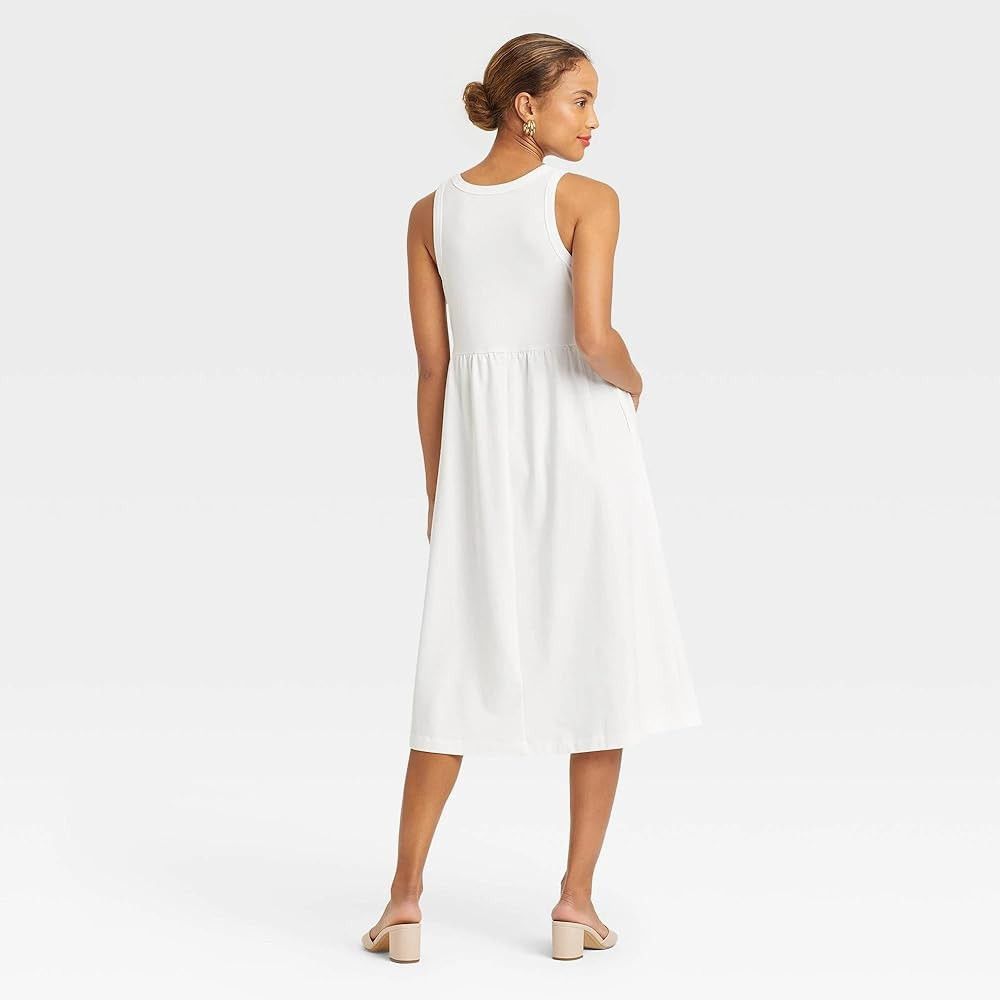 Other A New Day Women’s sleeveless NWT Knit White Ballet Dress Size L / US 10 / IT 46 - 2 Thumbnail