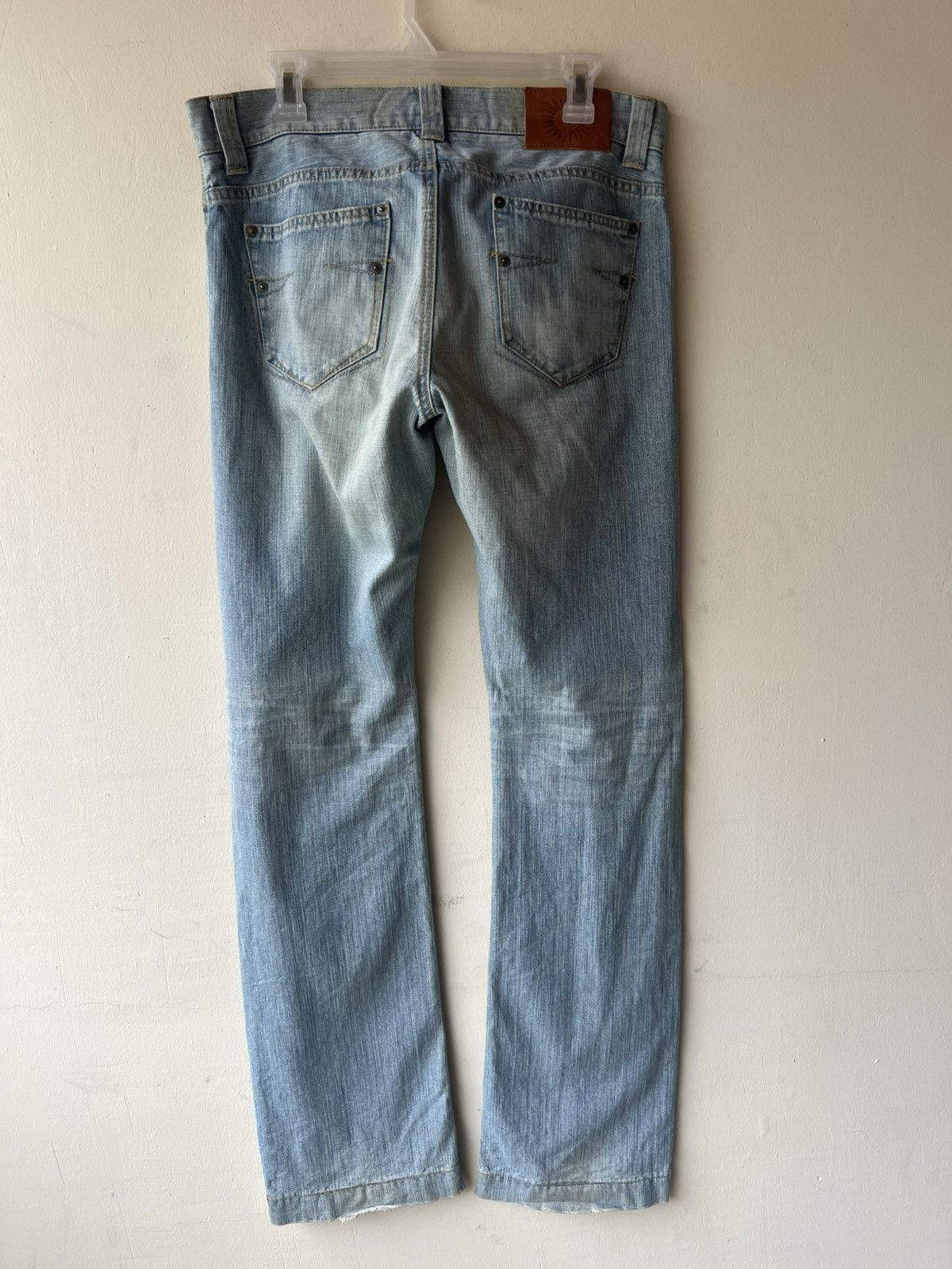5351 POUR LES HOMMES Epoca Uomo Japan Distressed Dirty Mud Denim Bootcut Jeans Size US 32 / EU 48 - 16 Thumbnail
