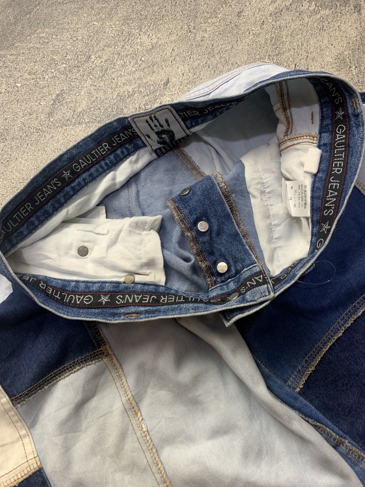Jean Paul Gaultier 🐍 Archive Jean Paul Gaultier Patchwork Jeans Size US 31 - 9 Thumbnail