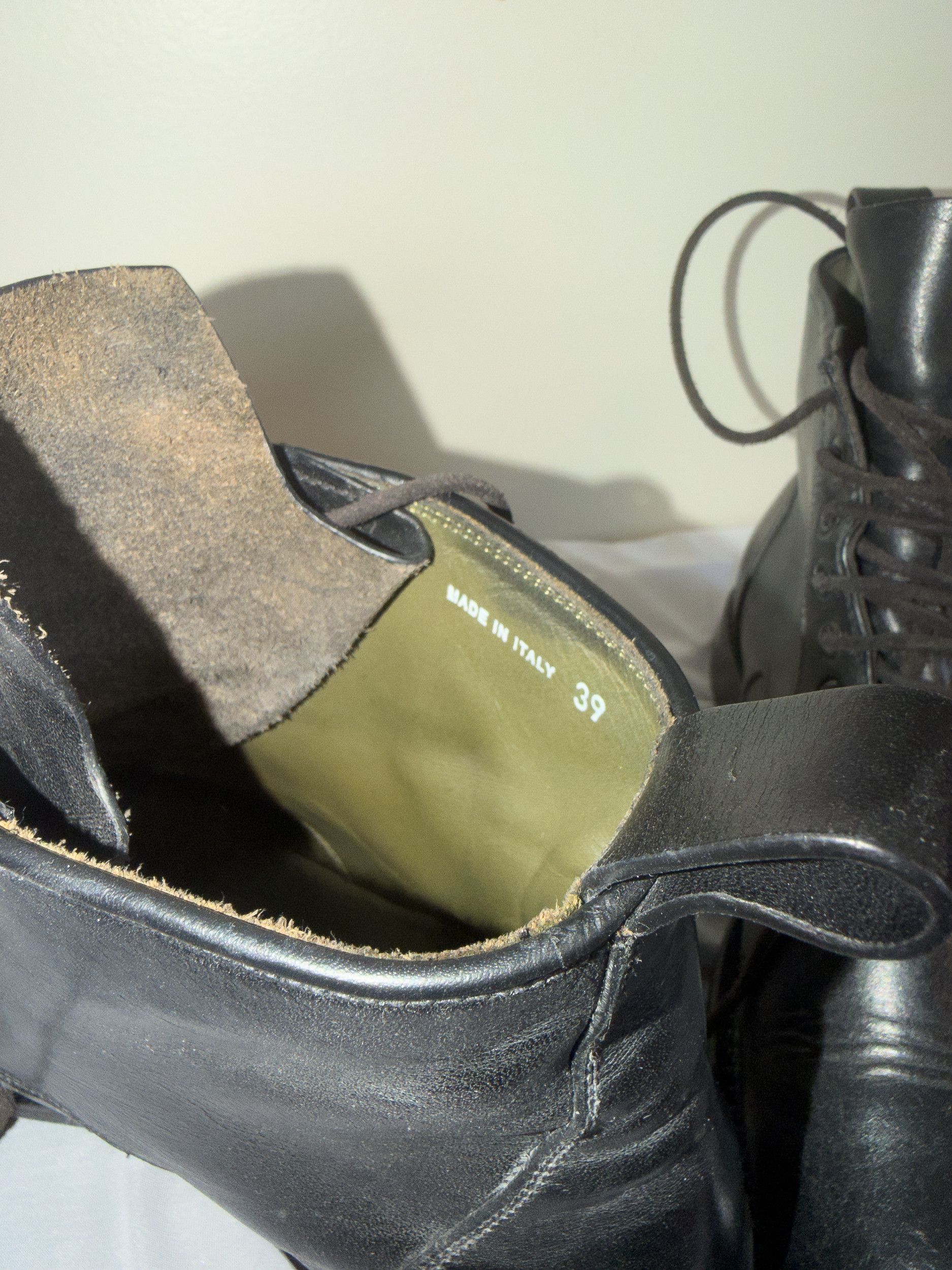 Rick Owens RICK OWENS Black Leather Cop Boots Size US 6 / EU 39 - 4 Thumbnail