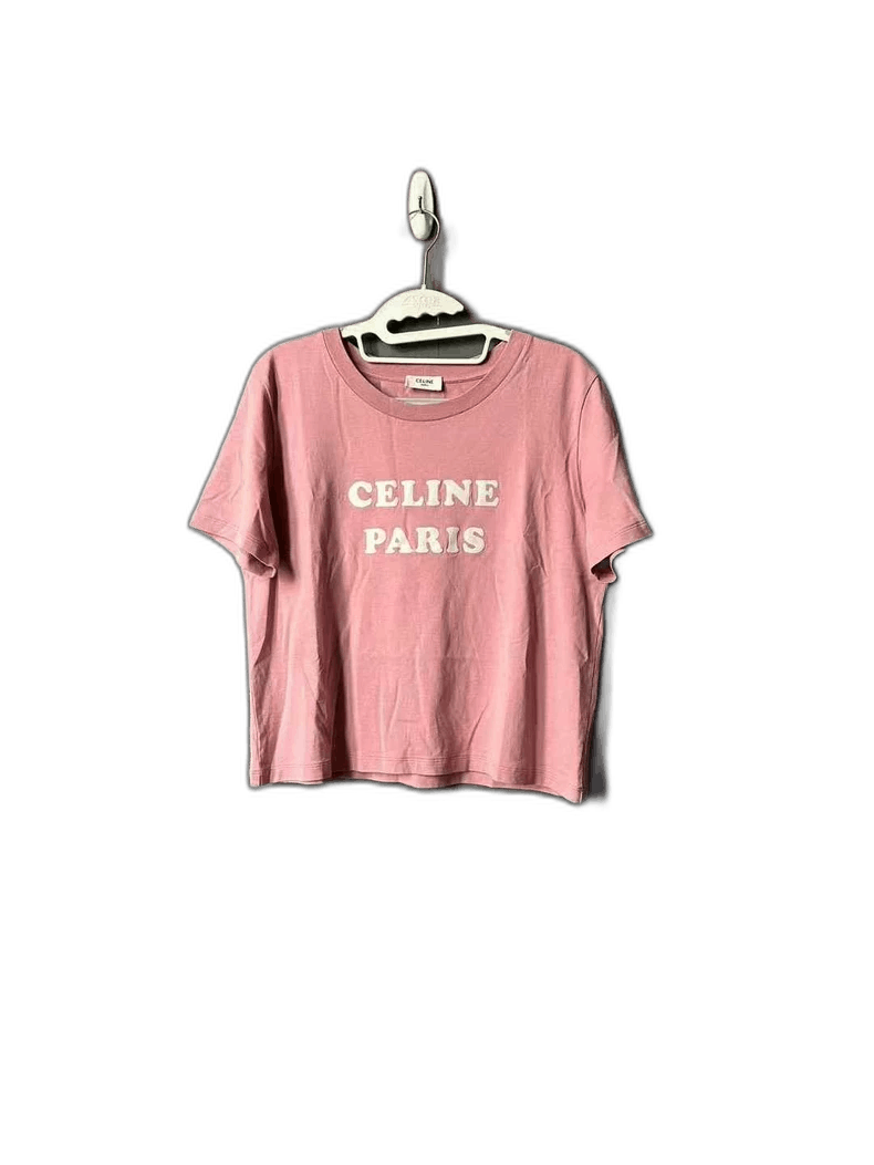 Celine Celine Paris Short Sleeve Shirt in Pink Size US M / EU 48-50 / 2 - 1 Thumbnail