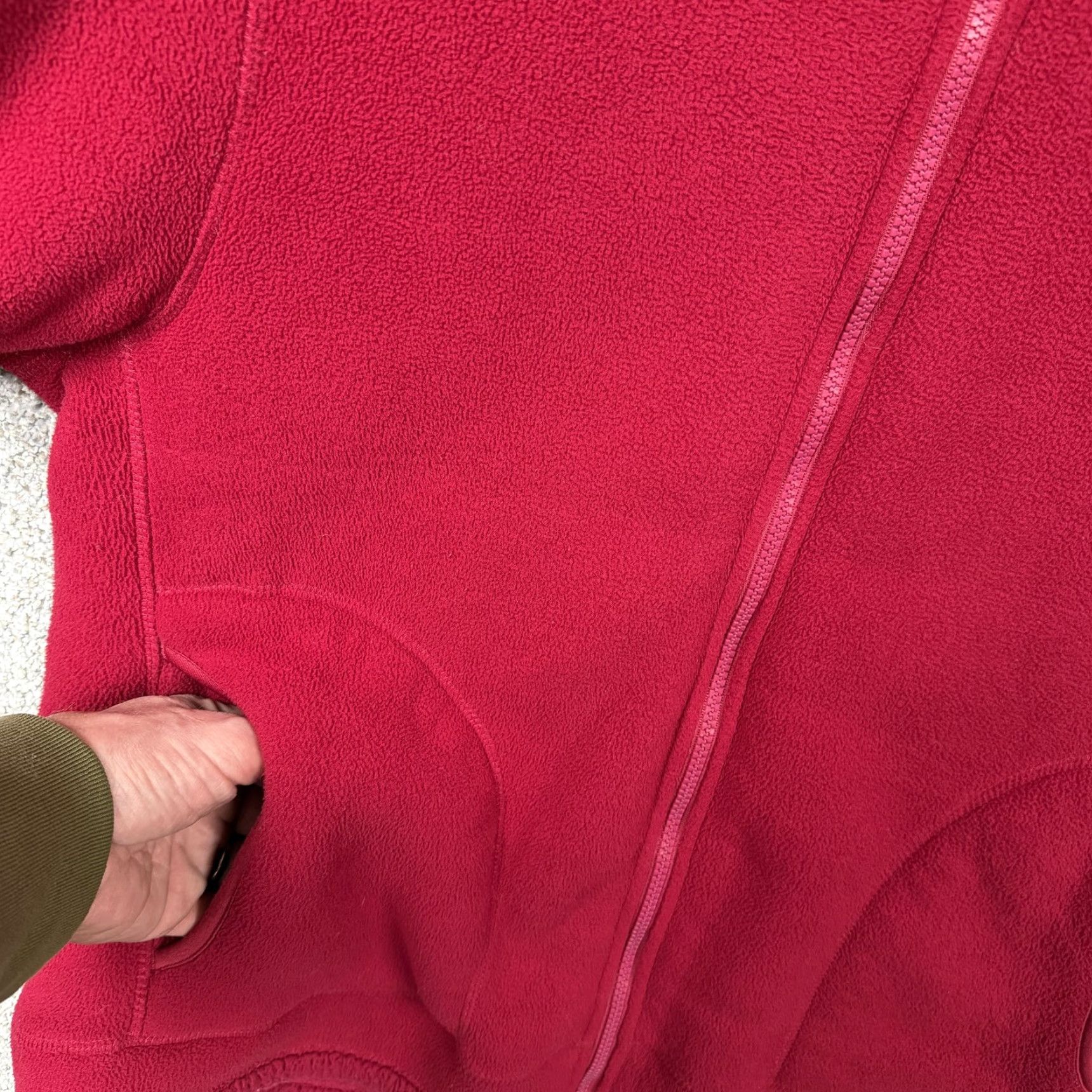 Faded Glory Faded Glory Jacket Womens L Red Fleece Hooded Full Zip Granola Girl Cabincore Size L / US 10 / IT 46 - 5 Thumbnail