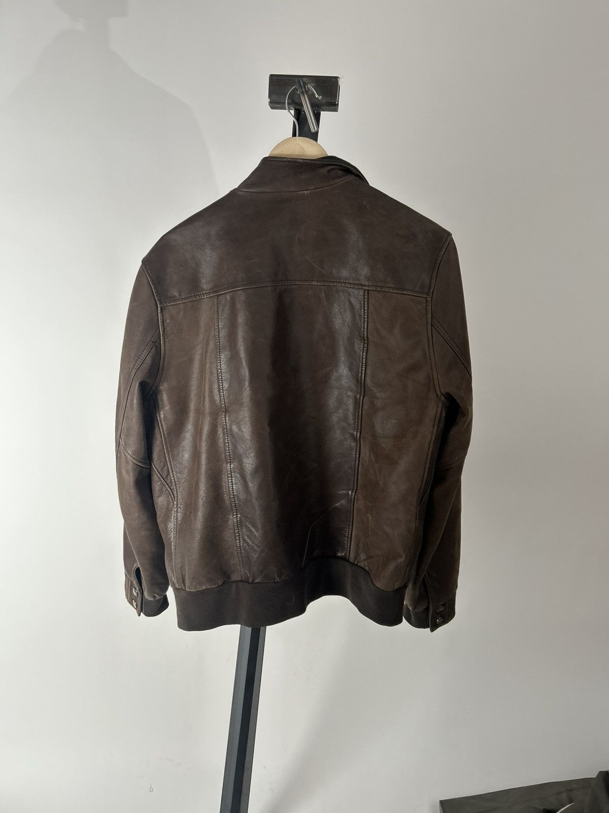 Hugo Boss HUGO BOSS Crook N Brown Cattle Leather Bomber Jacket Size 52 Size US L / EU 52-54 / 3 - 5 Thumbnail