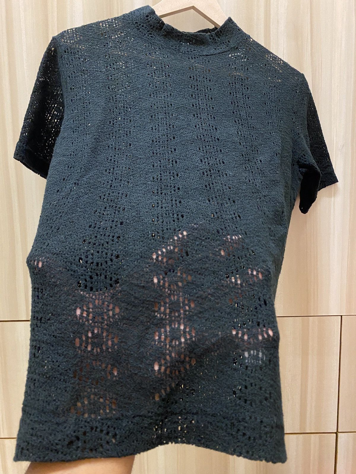 Vintage Vintage Yohji Yamamoto Workshop Mesh Tshirt Size M / US 6-8 / IT 42-44 - 2 Thumbnail