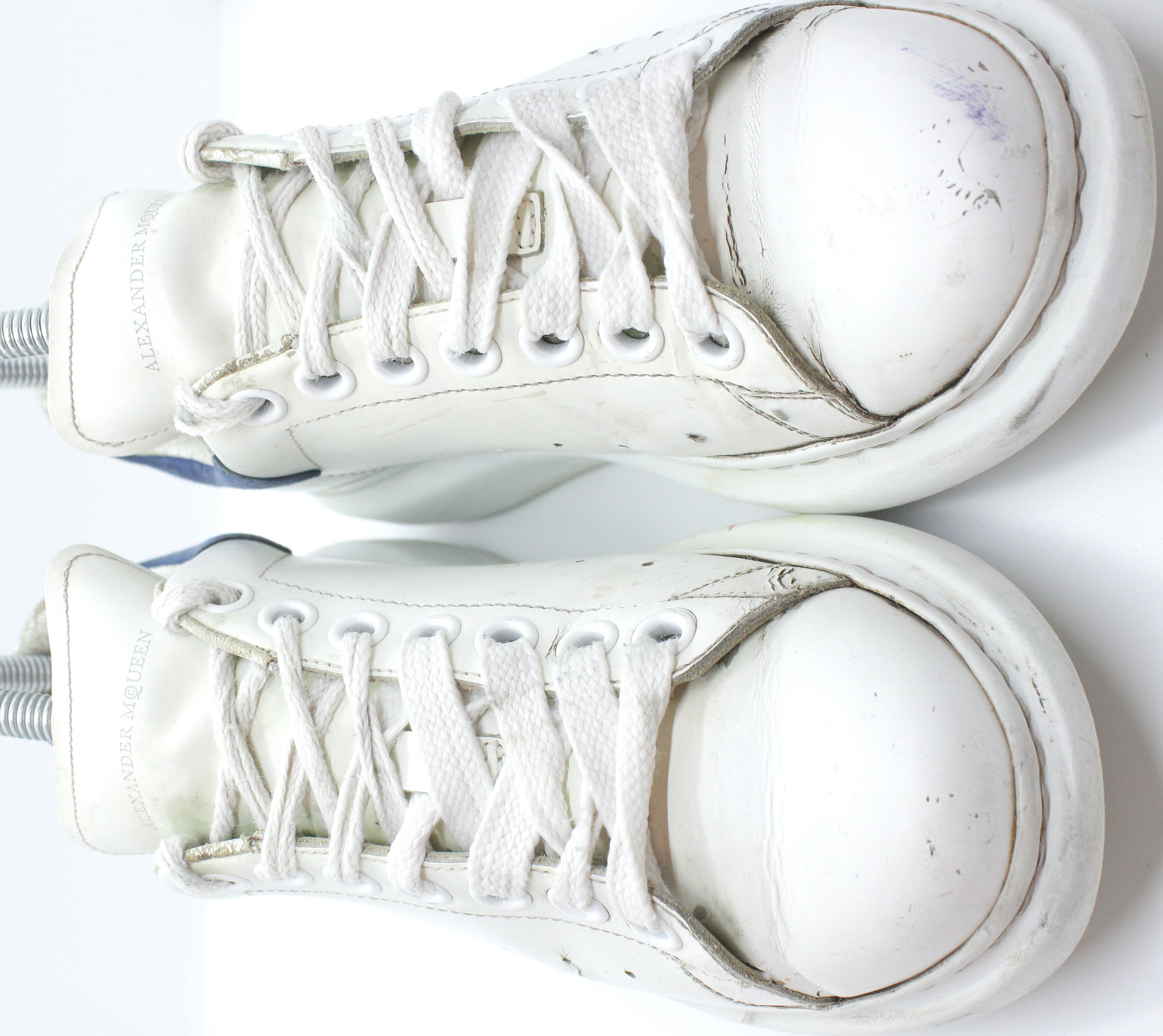 Alexander McQueen Oversized Leather Sneakers Low Size US 8.5 / IT 38.5 - 3 Thumbnail