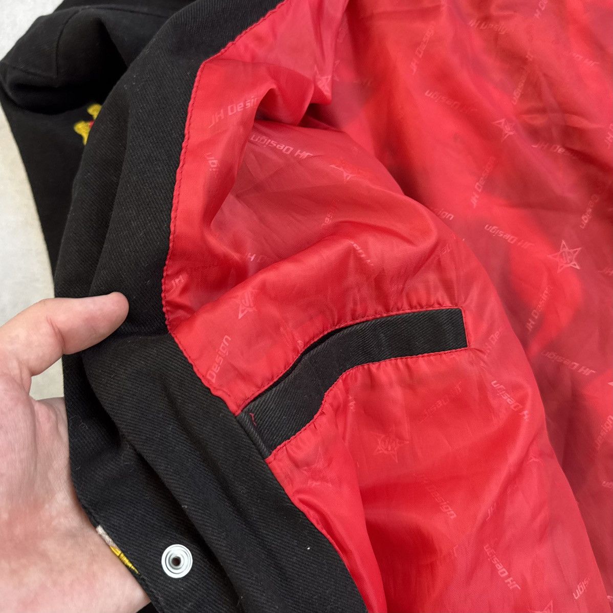 Jeff Hamilton × Vintage VINTAGE 90s SCARFACE x JEFF HAMILTON BOMBER JACKET Sz ~3XL Size US XXL / EU 58 / 5 - 15 Thumbnail