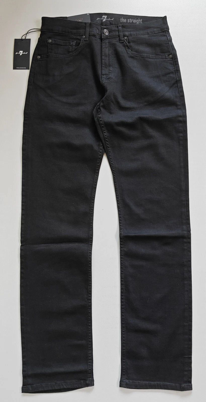 7 For All Mankind 7 For All ManKind THE STRAIGHT SQUIGGIE BLK Jeans T / 6040 Size US 31 - 2 Thumbnail