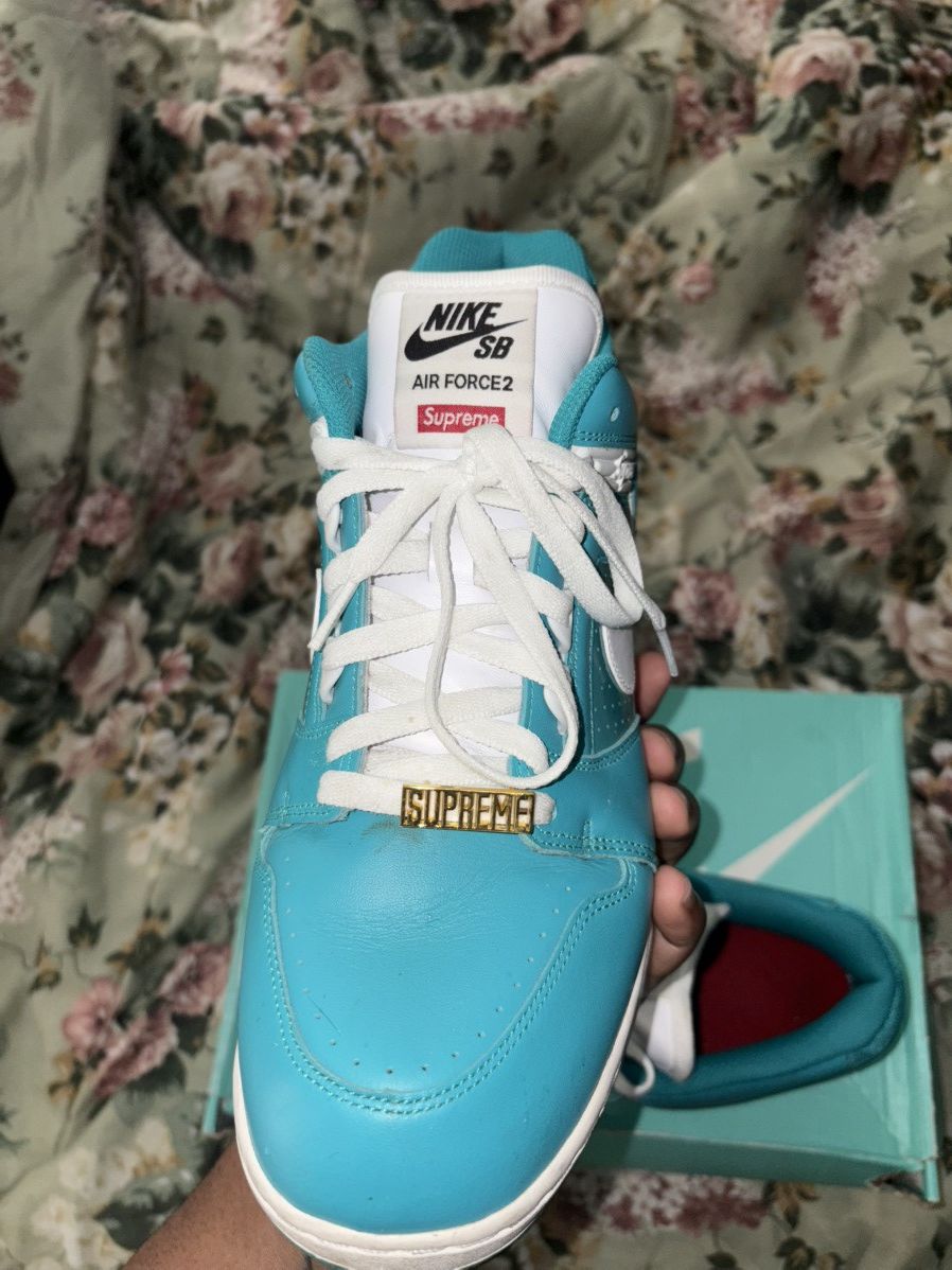 Nike × Supreme Supreme Nike Sb Af2 Low “Teal” Size US 12 / EU 45 - 6 Thumbnail