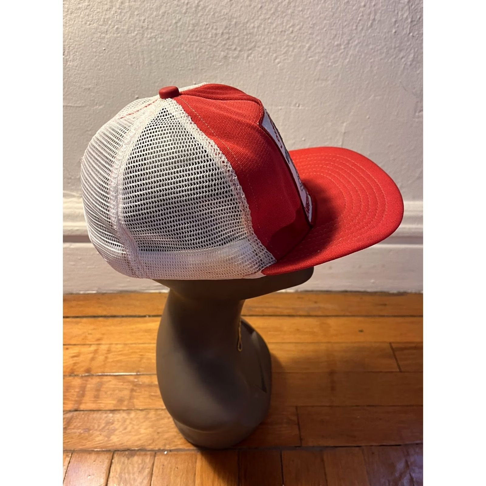 Vintage VINTAGE Nestle Loucks Games 1987 Trucker Hat Men’s Red 80s Baseball Adjustable Snapback Hat Size ONE SIZE - 4 Thumbnail