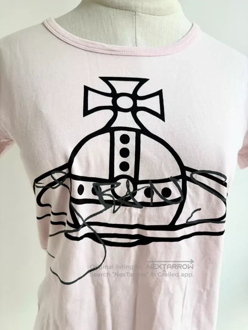 Vivienne Westwood Vivienne Westwood Vintage Pink Large Saturn Short Sleeve Size XS / US 0-2 / IT 36-38 - 2 Thumbnail