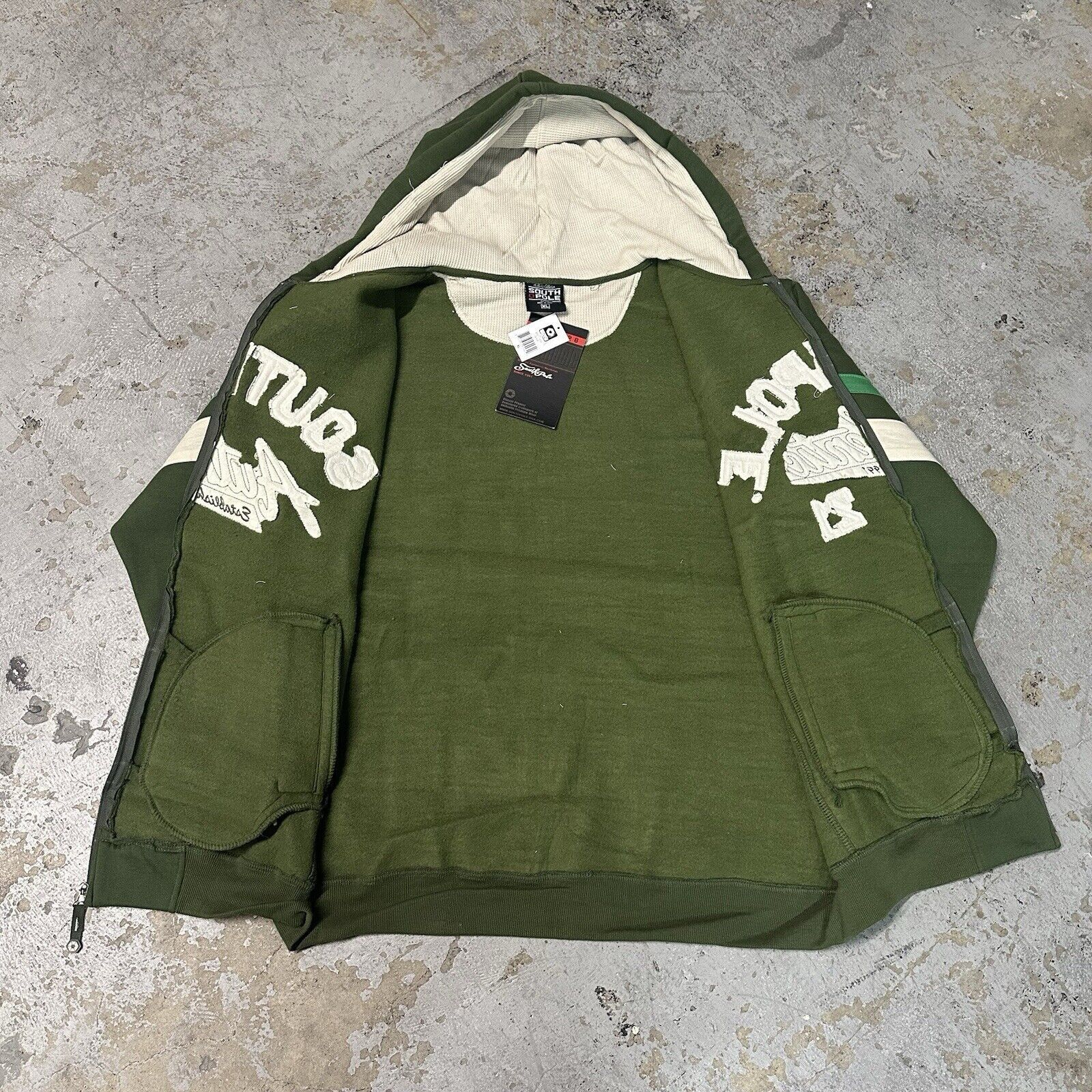 JNCO × Lil Yachty × Southpole Vintage Y2K Southpole Green Zip Up Hoodie XXL Jesse Pinkman Size US XXL / EU 58 / 5 - 3 Thumbnail
