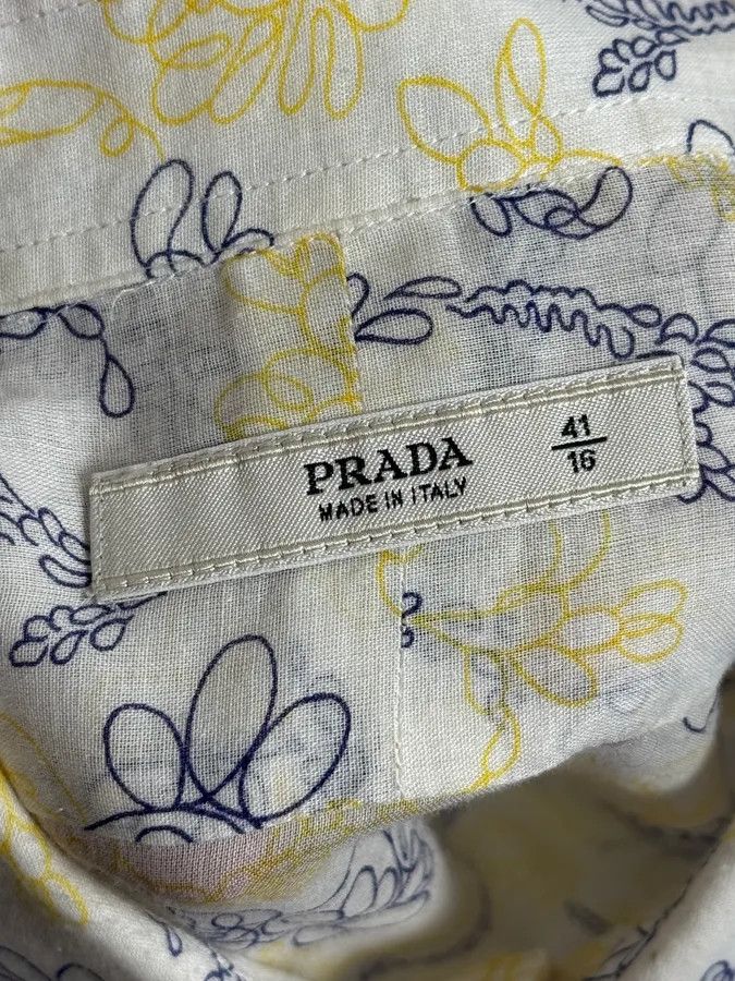 Prada Prada White Clear Sweet Flowers Shirt Size US S / EU 44-46 / 1 - 10 Thumbnail