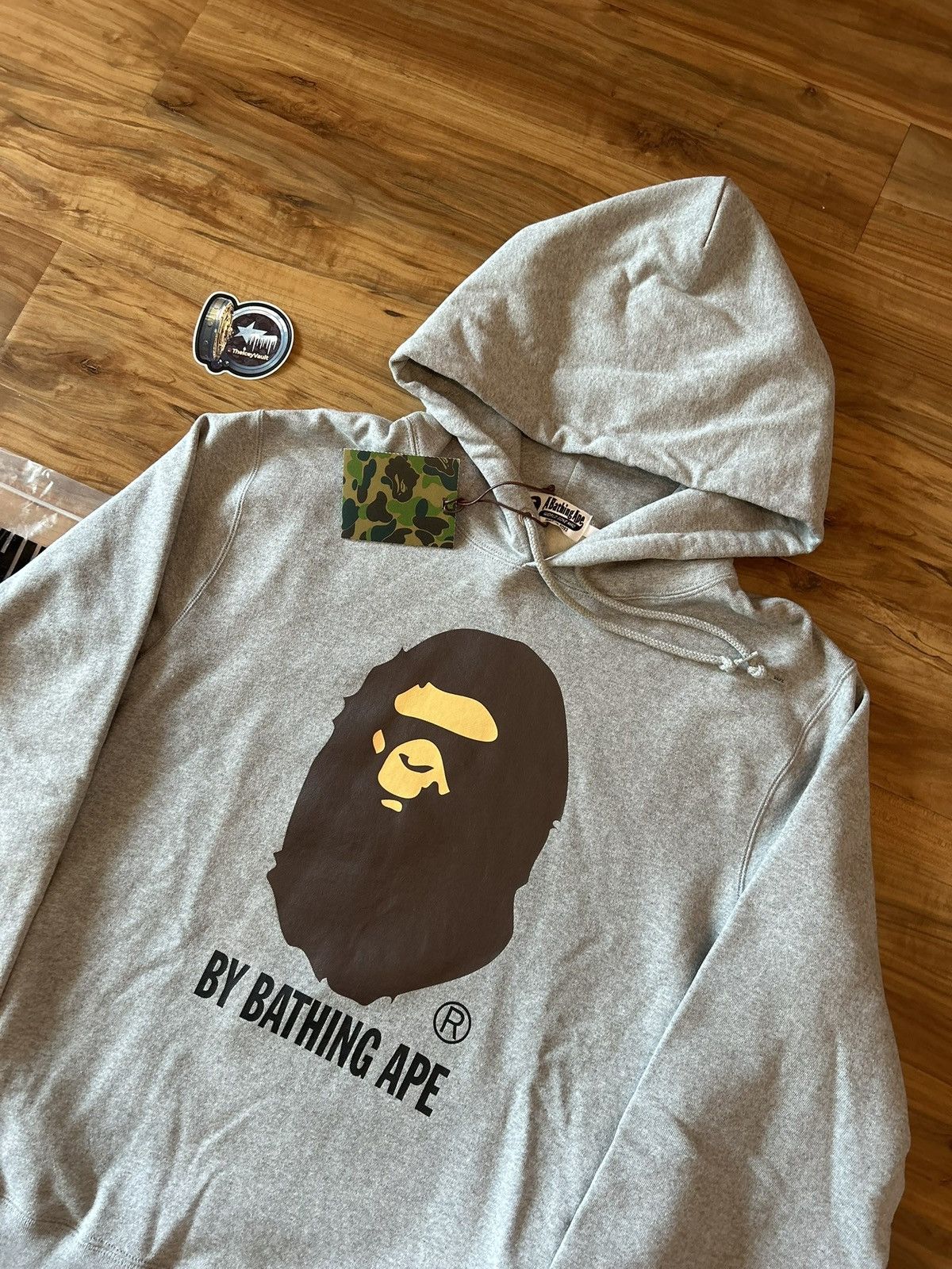 Bape NEW Bape Gray By Bathing Ape Face Pullover Hoodie Size US XL / EU 56 / 4 - 4 Thumbnail