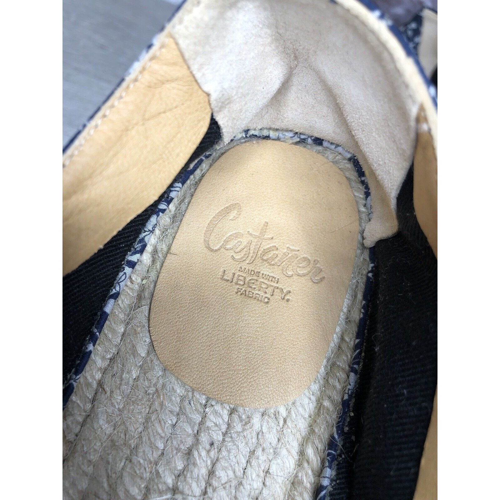 Castaner Castaner Espadrilles Blue Floral Canvas Fabric Slip On Flats Size US 7.5 / IT 37.5 - 22 Thumbnail