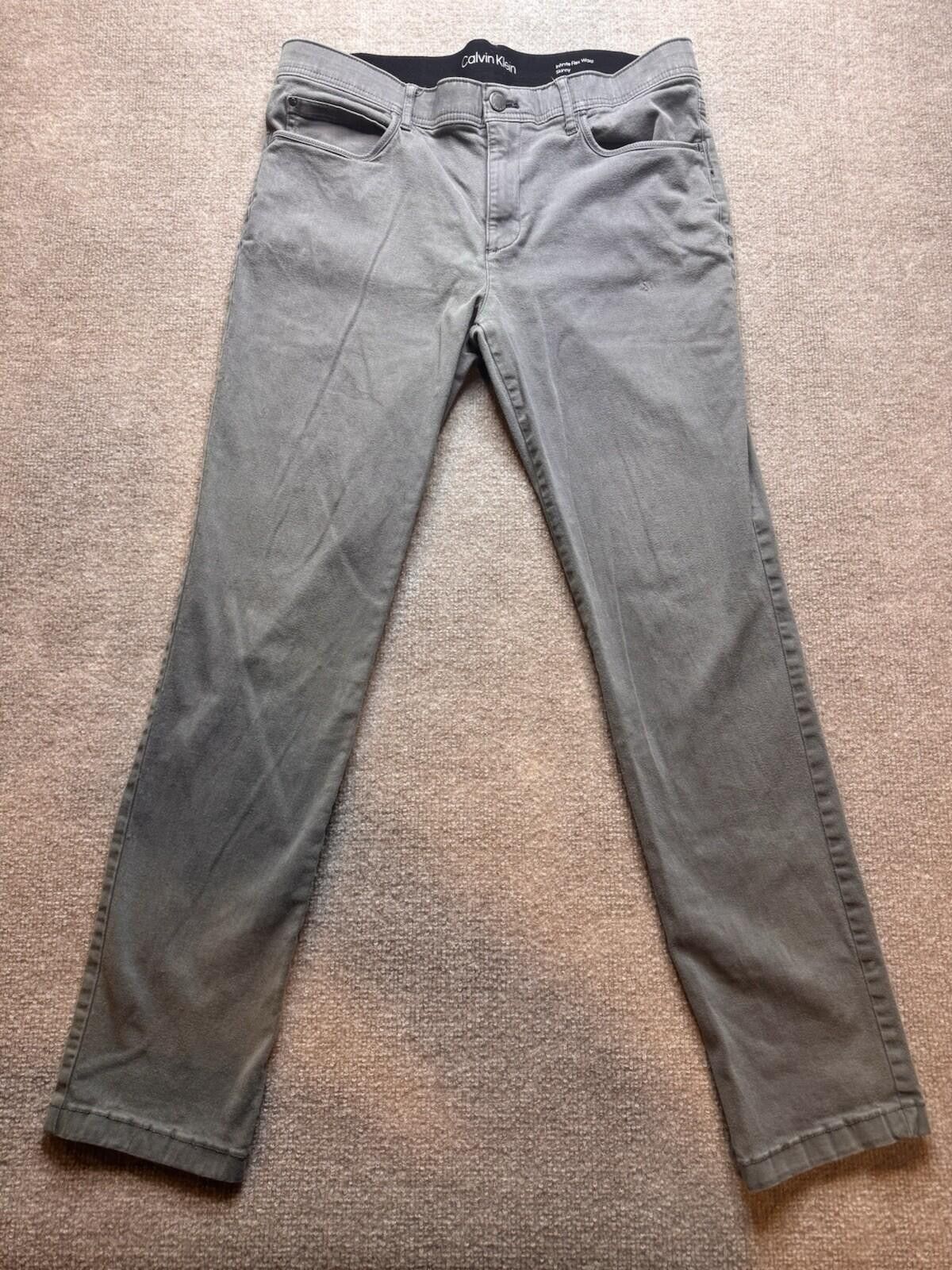 Calvin Klein Calvin Klein Skinny Infinite Flex Waist Gray Casual Pant 754 Size US 34 / EU 50 - 3 Thumbnail