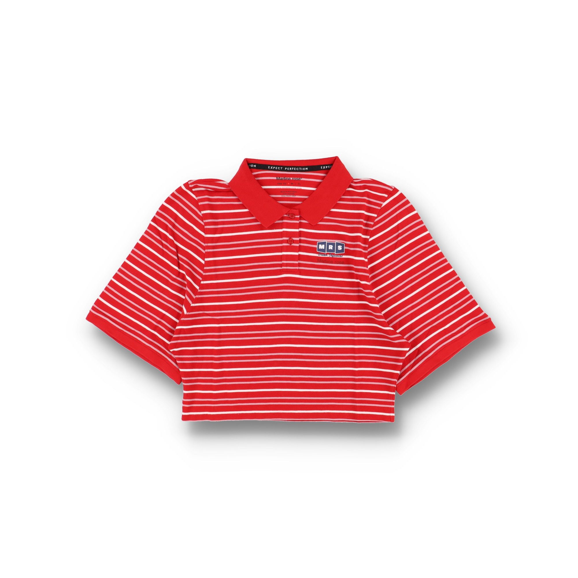 Red Striped Logo Shrunken Polo