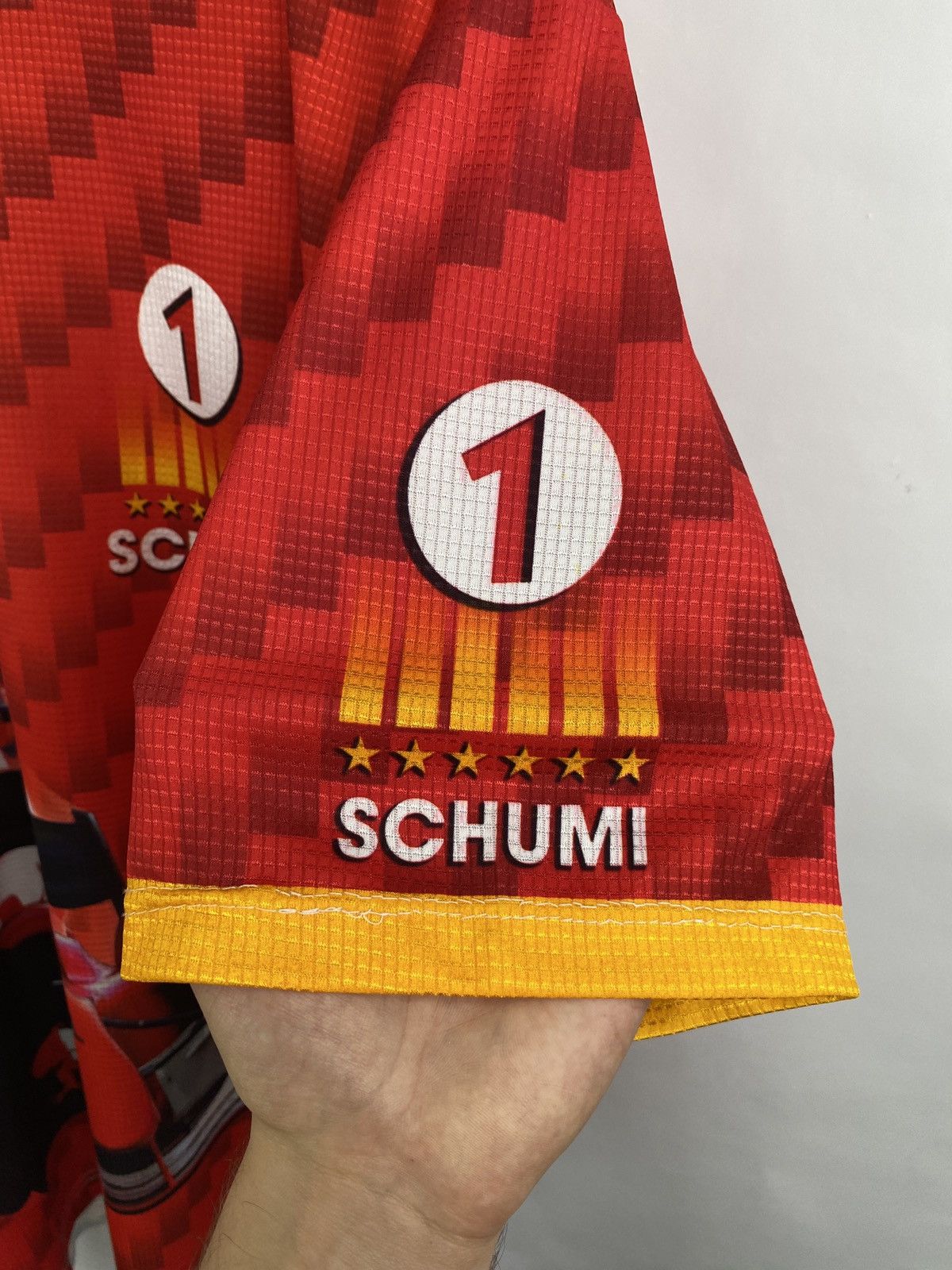 Ferrari Vintage 90s Michael Schumacher Schumi 1 Fan Jersey T-Shirt Size US L / EU 52-54 / 3 - 7 Thumbnail