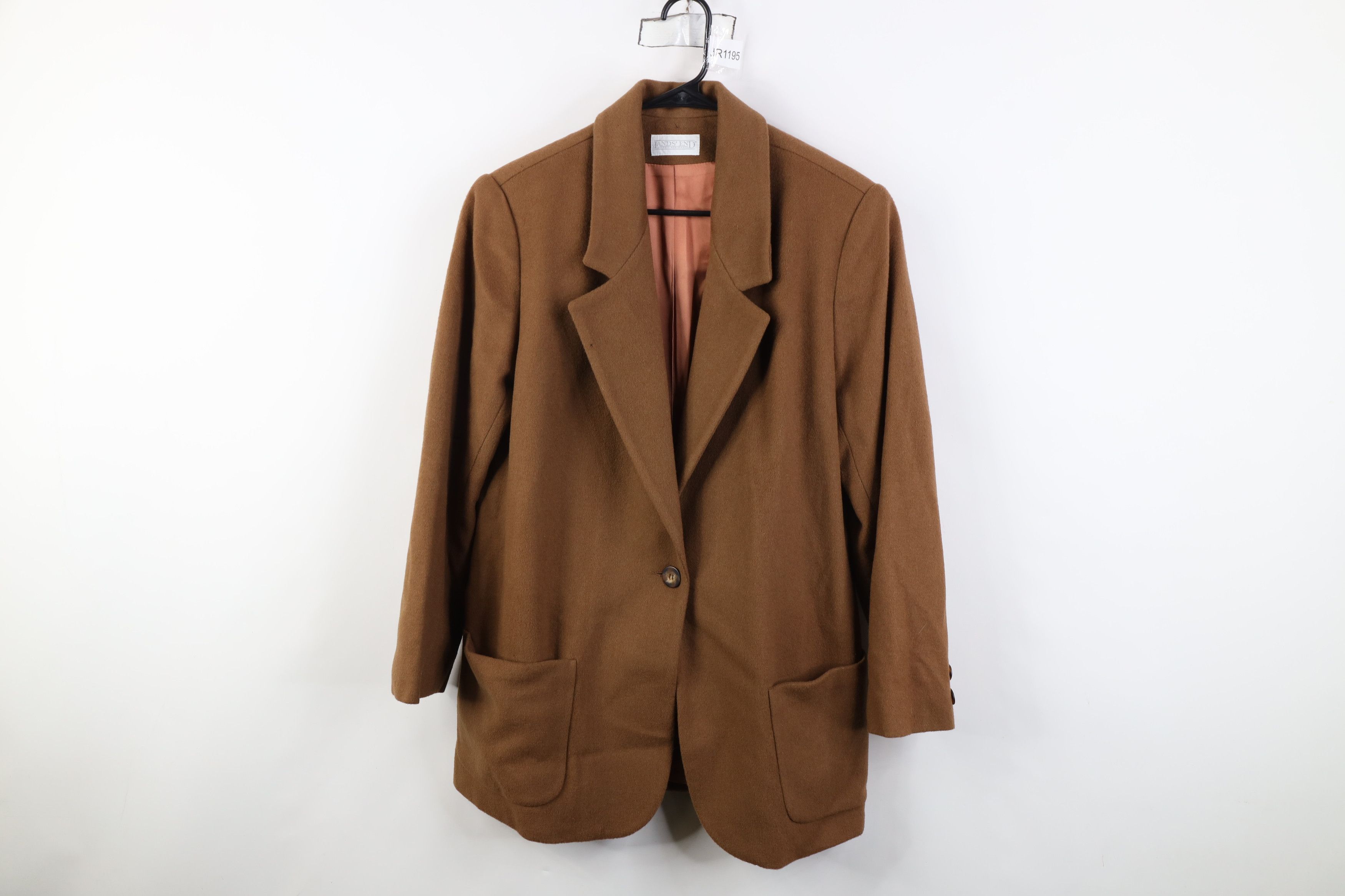 Lands' End Vintage 90s Lands End Button Blazer Suit Jacket Brown USA Size XL / US 12-14 / IT 48-50 - 1 Thumbnail