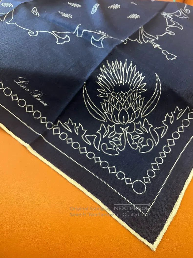 Loro Piana LORO PIANA size 90*90cm Real Silk Scarf 90*90 Size ONE SIZE - 3 Thumbnail