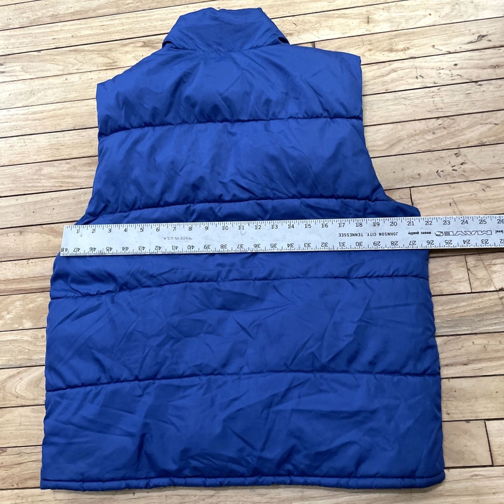 Old Navy OLD NAVY Vest Men M Blue Puffer Zip Lined Warm Stand-Up Collar Short Retro Ski Casual Size US M / EU 48-50 / 2 - 6 Thumbnail