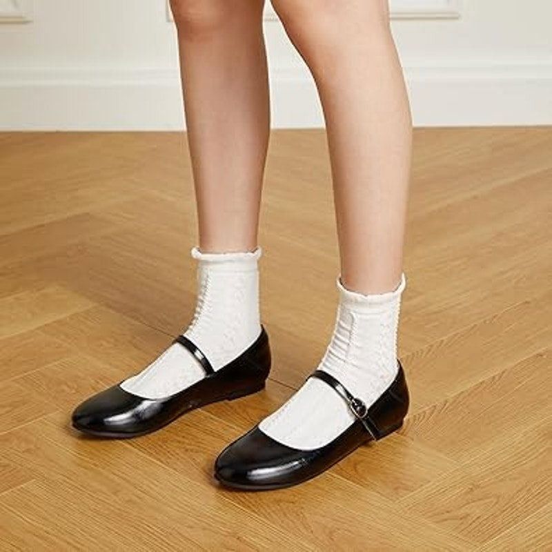 Other Trary Womens Size 9 Shiny Black Faux Leather Mary Jane Flats Size US 9 / IT 39 - 2 Thumbnail