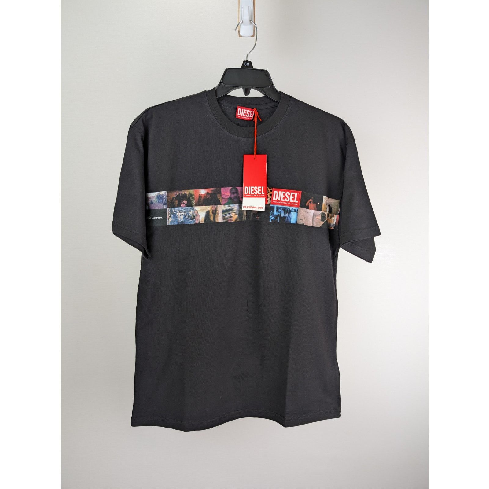 Diesel o1rshd1 T-Boxty T-shirt in black cotton jersey Size US L / EU 52-54 / 3 - 2 Thumbnail