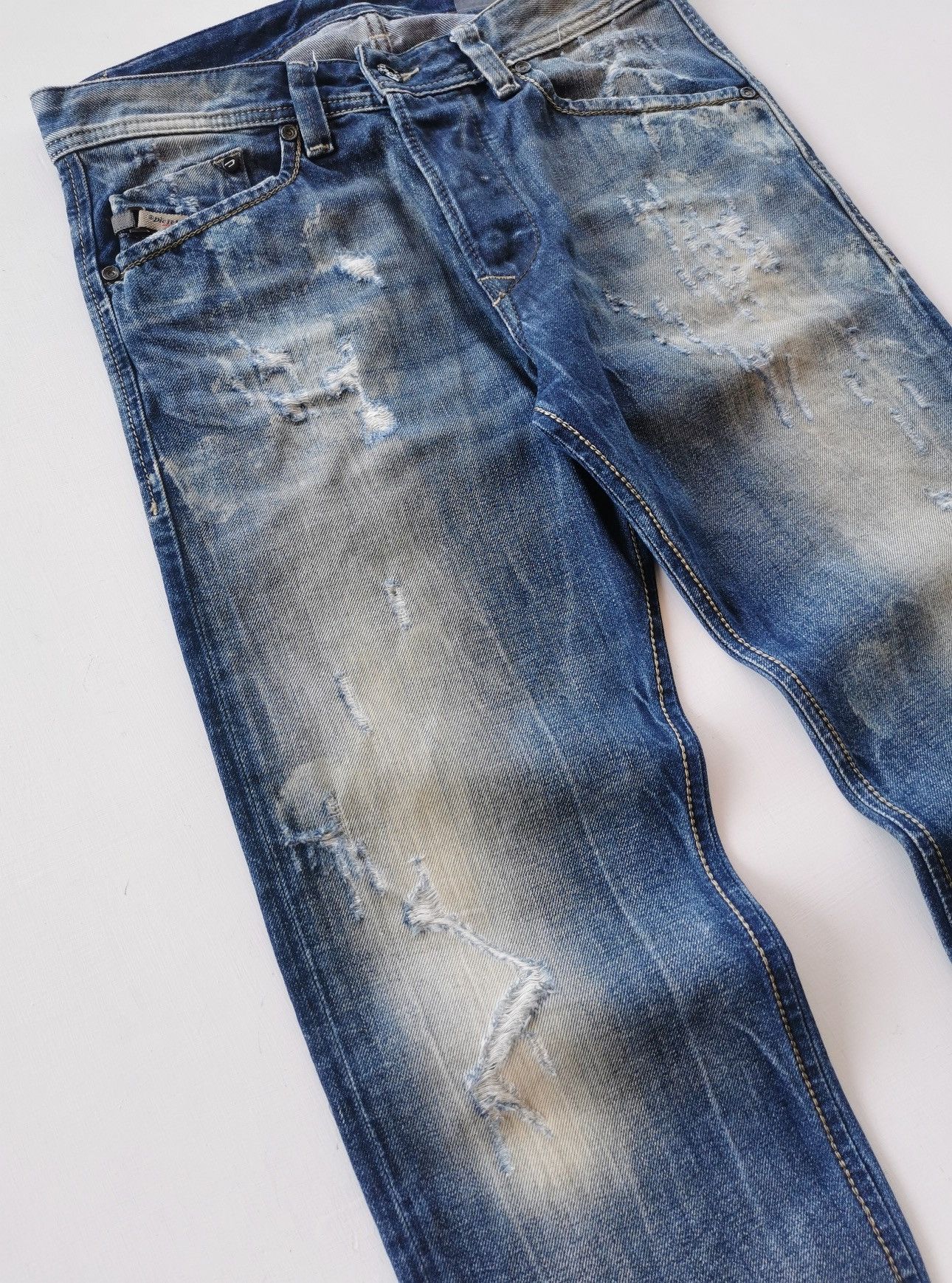 Diesel Black Gold Blue Eyecons Diesel Distressed Skinny Jeans Size US 30 / EU 46 - 3 Thumbnail