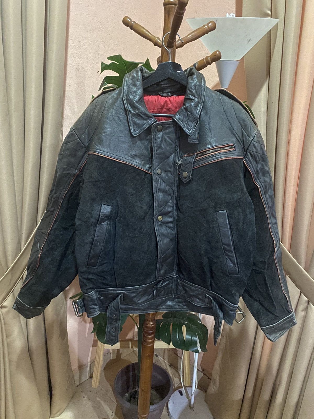 Yamaha Vintage Yamaha Racing Sports Leather & Suede Biker Jacket Size US L / EU 52-54 / 3 - 3 Thumbnail
