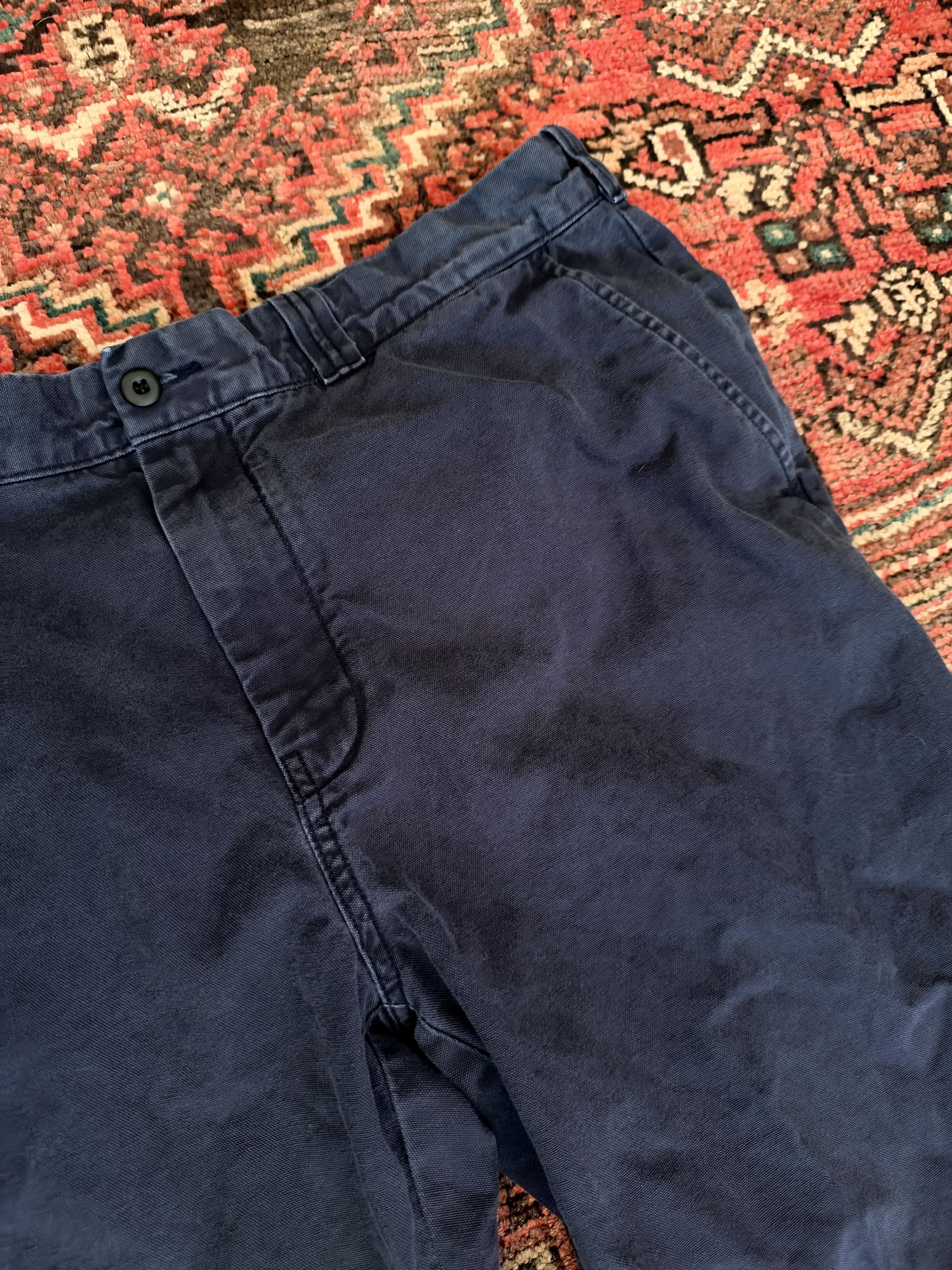 J.Crew J.Crew Garment Dyed Canvas Wide Fit Trousers in Navy, 38x32 Size US 38 / EU 54 - 3 Thumbnail