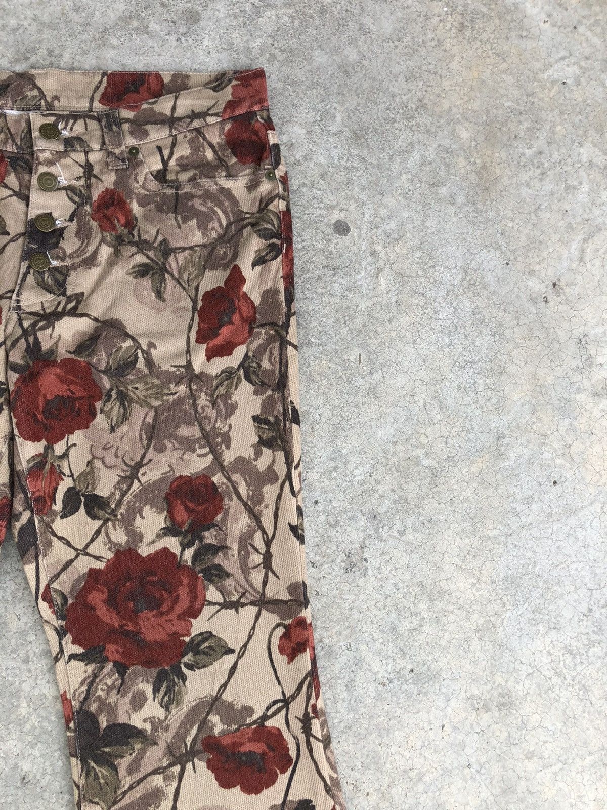 Tornado Mart Rare Tornado Mart Flared Bootcut Jeans Fullprint Flower Size US 31 - 5 Thumbnail