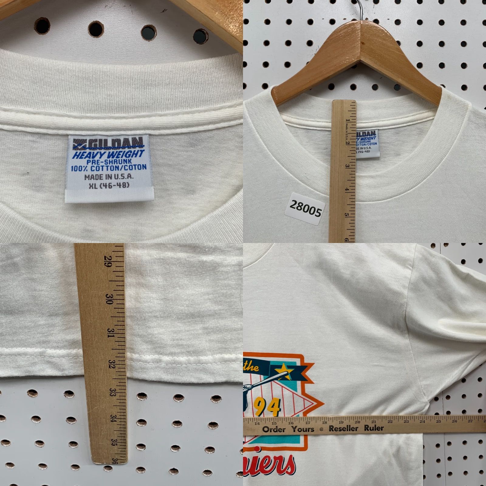 Gildan VINTAGE Rainers Shirt 1990s White Adult XL USA Made 24x32 90s Creed Navy 1994 Team? Size US XL / EU 56 / 4 - 8 Thumbnail