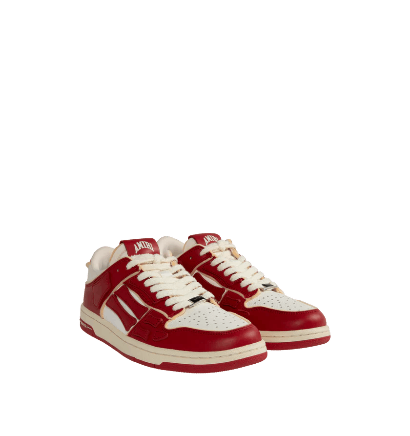 Amiri o1h1sh10525 Collegiate Skel Low Top Sneakers in Red Size US 14 / EU 47 - 2 Thumbnail