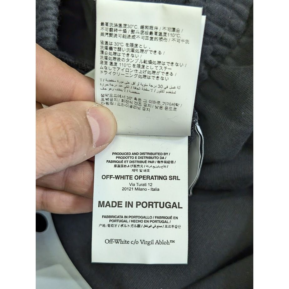 Off-White o1rshd1 Crystal Wiz Slim Sweatpant & Jogger in Black/Yellow Size US 30 / EU 46 - 19 Thumbnail