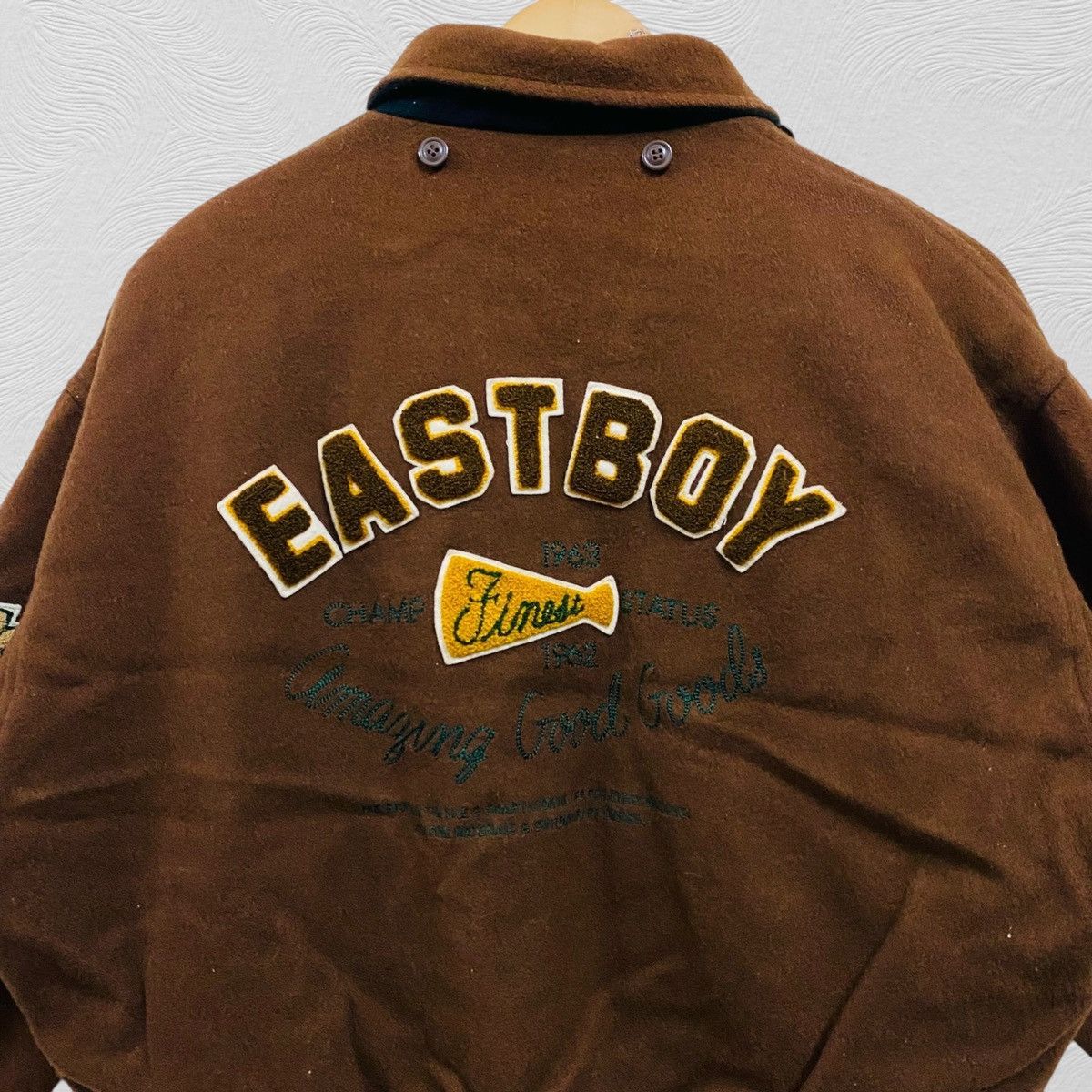 Japanese Brand Vintage east boy varsity jacket big logo Size US L / EU 52-54 / 3 - 5 Thumbnail
