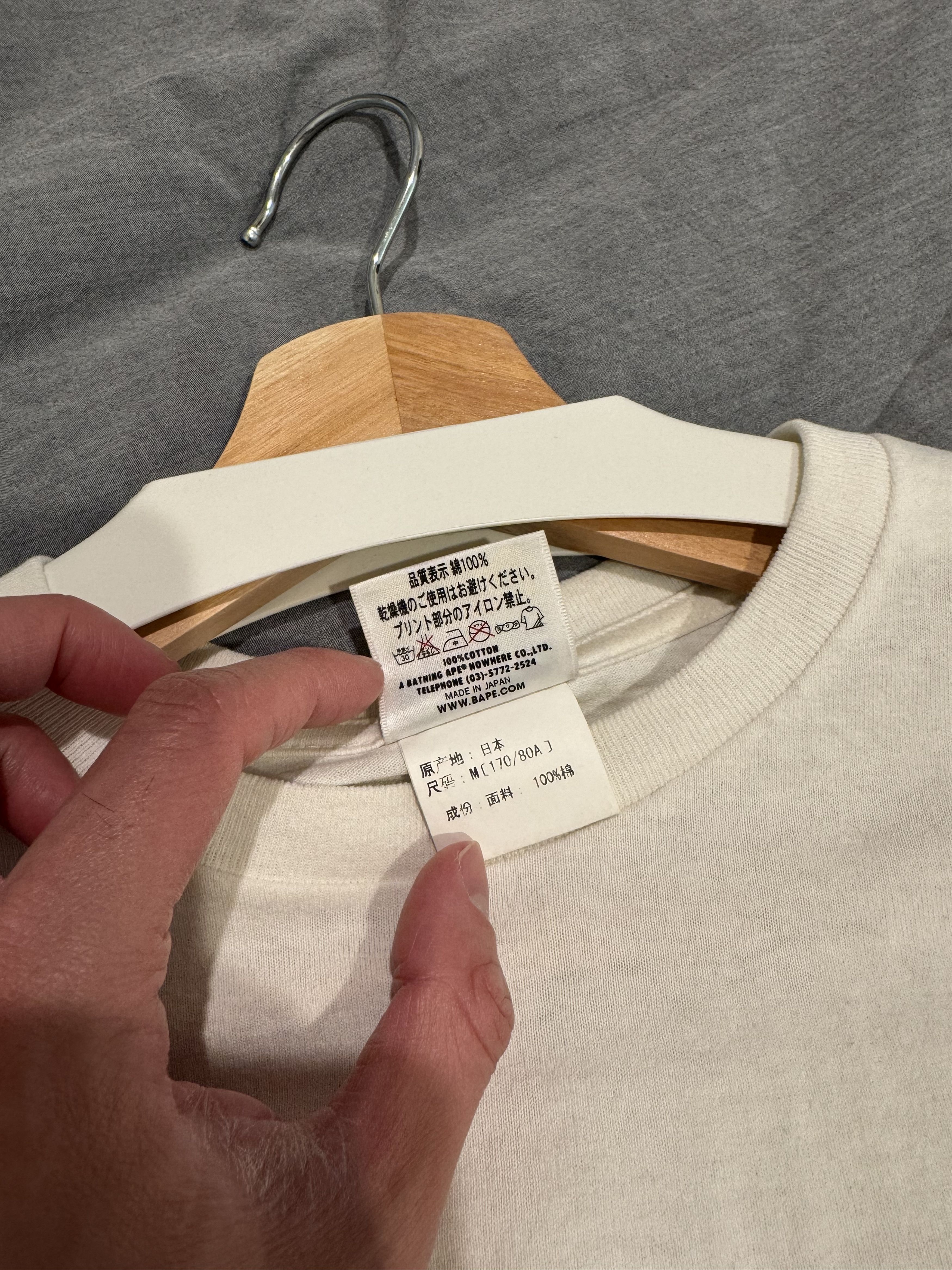 Bape Bape Shark Front & Back Side WGM Print White T-Shirts Medium Size US M / EU 48-50 / 2 - 8 Thumbnail
