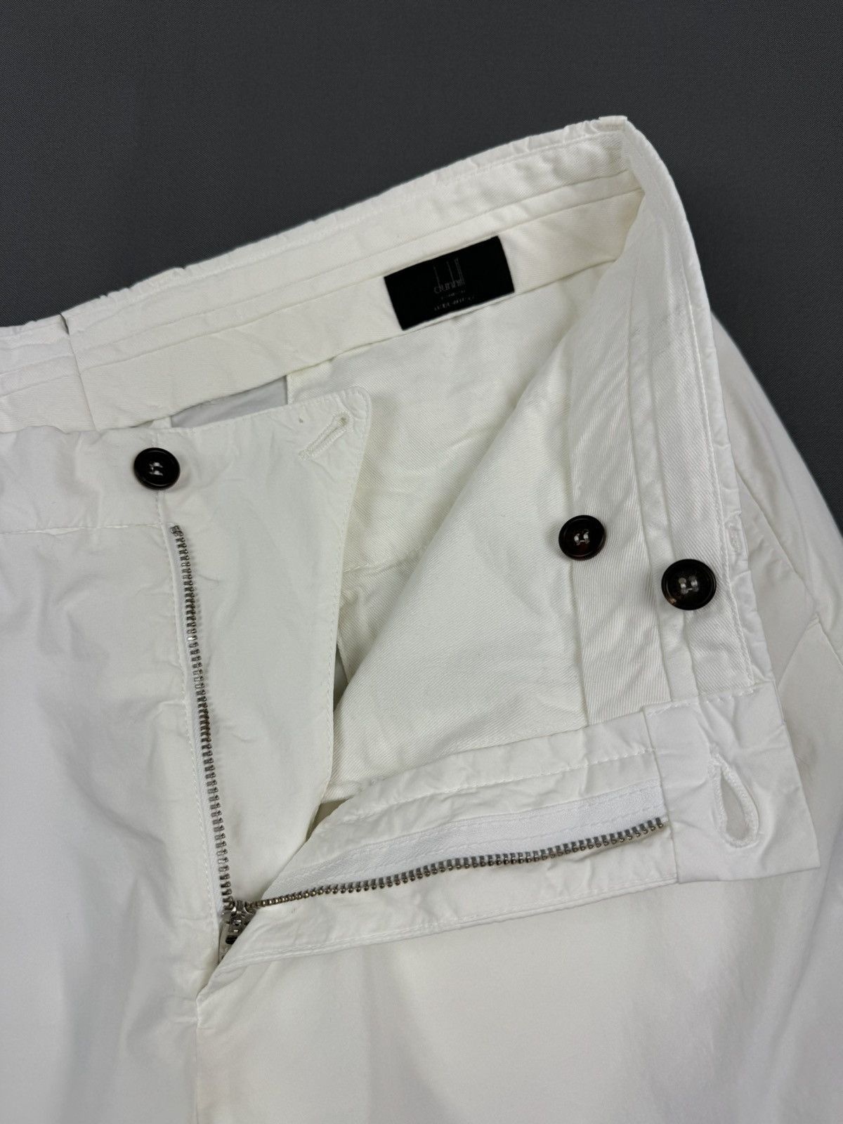 Alfred Dunhill Dunhill London Light White Summer Chino Pants Size US 35 - 8 Thumbnail