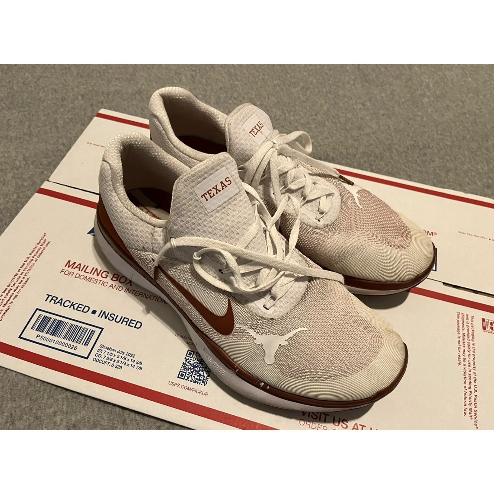 Nike Nike Free Trainer V7 SG Sneaker Men 11 White Orange Texas Longhorns 898049-100 Size US 10 / EU 43 - 2 Thumbnail