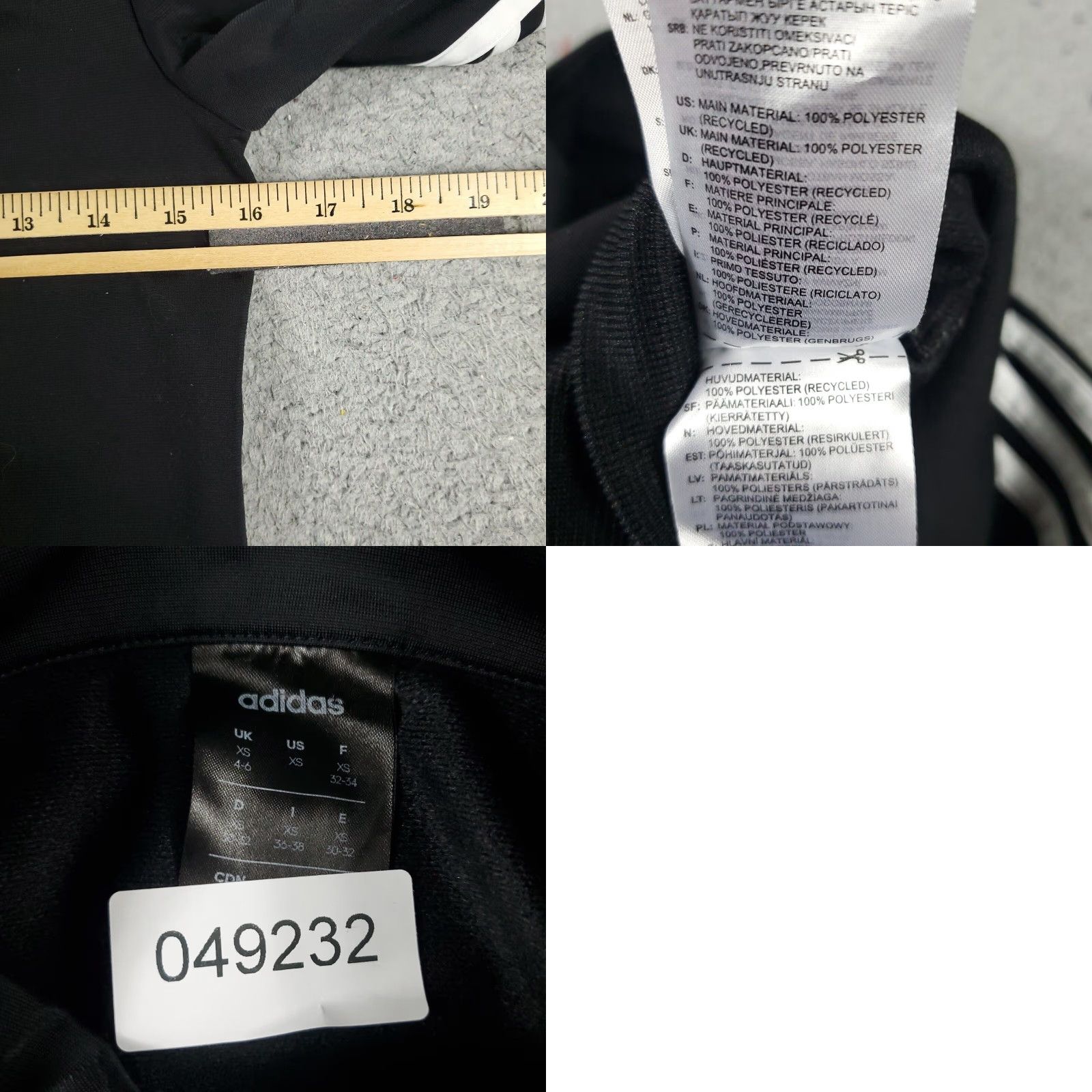 Adidas Adidas Jacket Womens XS Black White Full Zip Up Track Jacket Casual Sports Size XS / US 0-2 / IT 36-38 - 8 Thumbnail