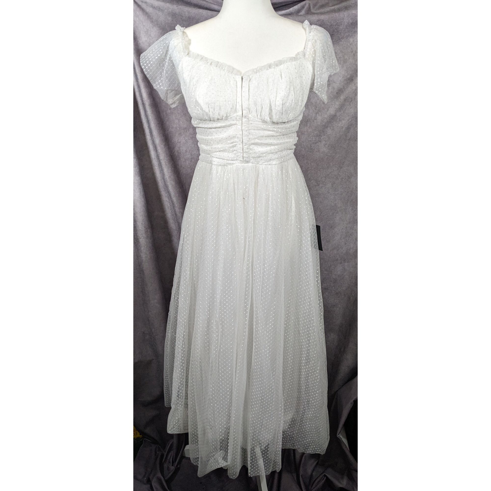 Lulus Lulus Regal Radiance Whimsical White Tiered Bustier Dress Si Size XL / US 12-14 / IT 48-50 - 7 Thumbnail
