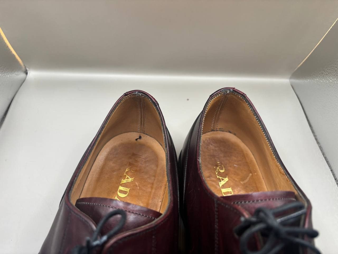 Prada PRADA Made in England Leather Cap-Toe Derby Shoes UK 12 Size US 13 / EU 46 - 15 Thumbnail