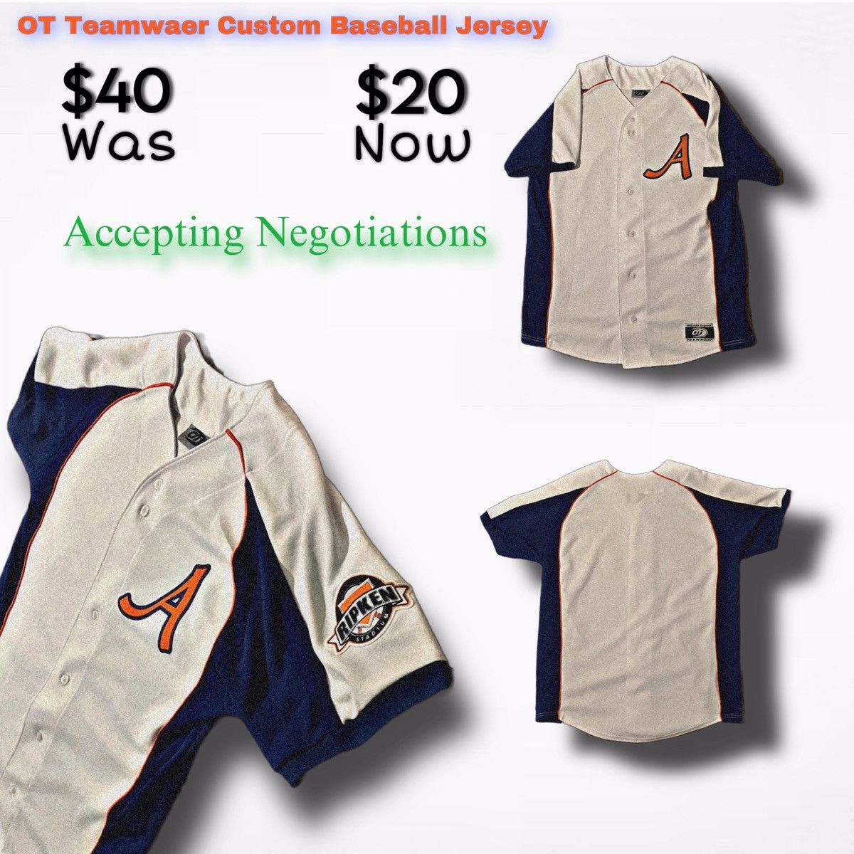 Other OT Custom Baseball Jersey Size US L / EU 52-54 / 3 - 2 Thumbnail