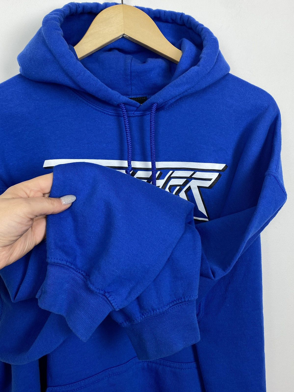 Thrasher Vintage Y2K Thrasher Magazine 3D Logo Hoodie Skate Blue Top Size US XL / EU 56 / 4 - 4 Thumbnail