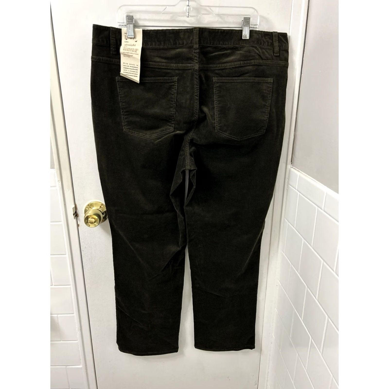 Talbots VINTAGE TALBOTS Heritage Corduroy Pants Womens 18 Olive Green Straight Leg NWT 9 MSRP Size 40" / US 18 - 7 Thumbnail