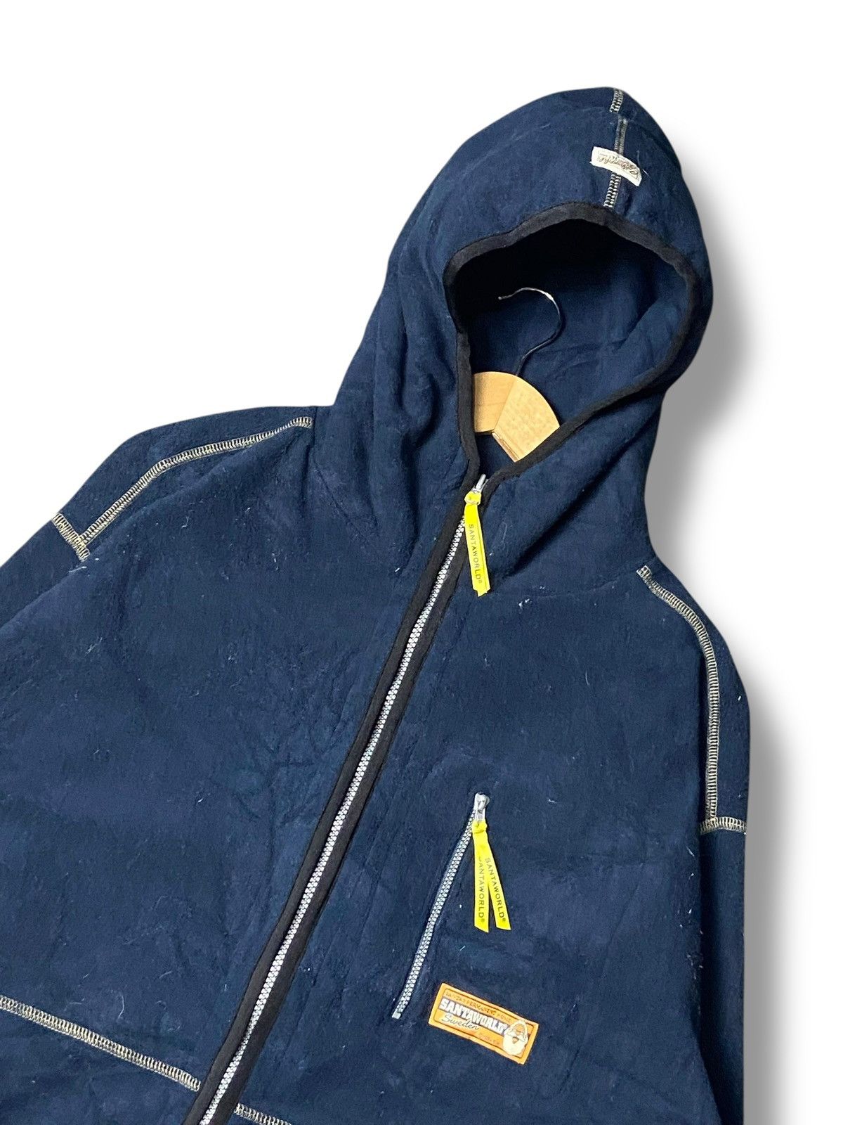 Japanese Brand Santaworld Sweden 1984 F Hooded Fleece Jacket (156) Size US XXL / EU 58 / 5 - 2 Thumbnail